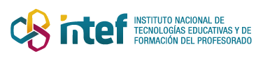 Logotipo INTEF. Instituto Nacional de Tecnologías Educativas y de Formación del Profesorado.