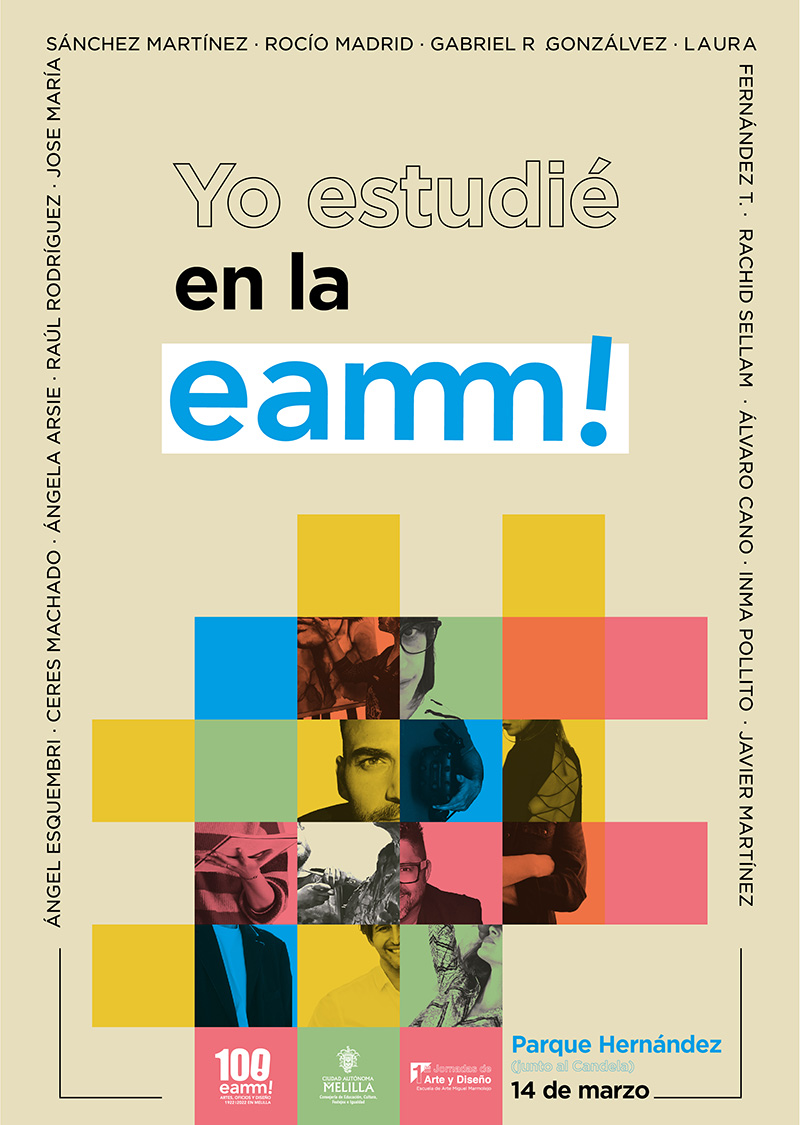 Cartel de la exposición "Yo estudié en la EAMM"